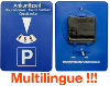   Disque de stationnement automatique avec horloge - pour zone bleue - Modèle multilingue